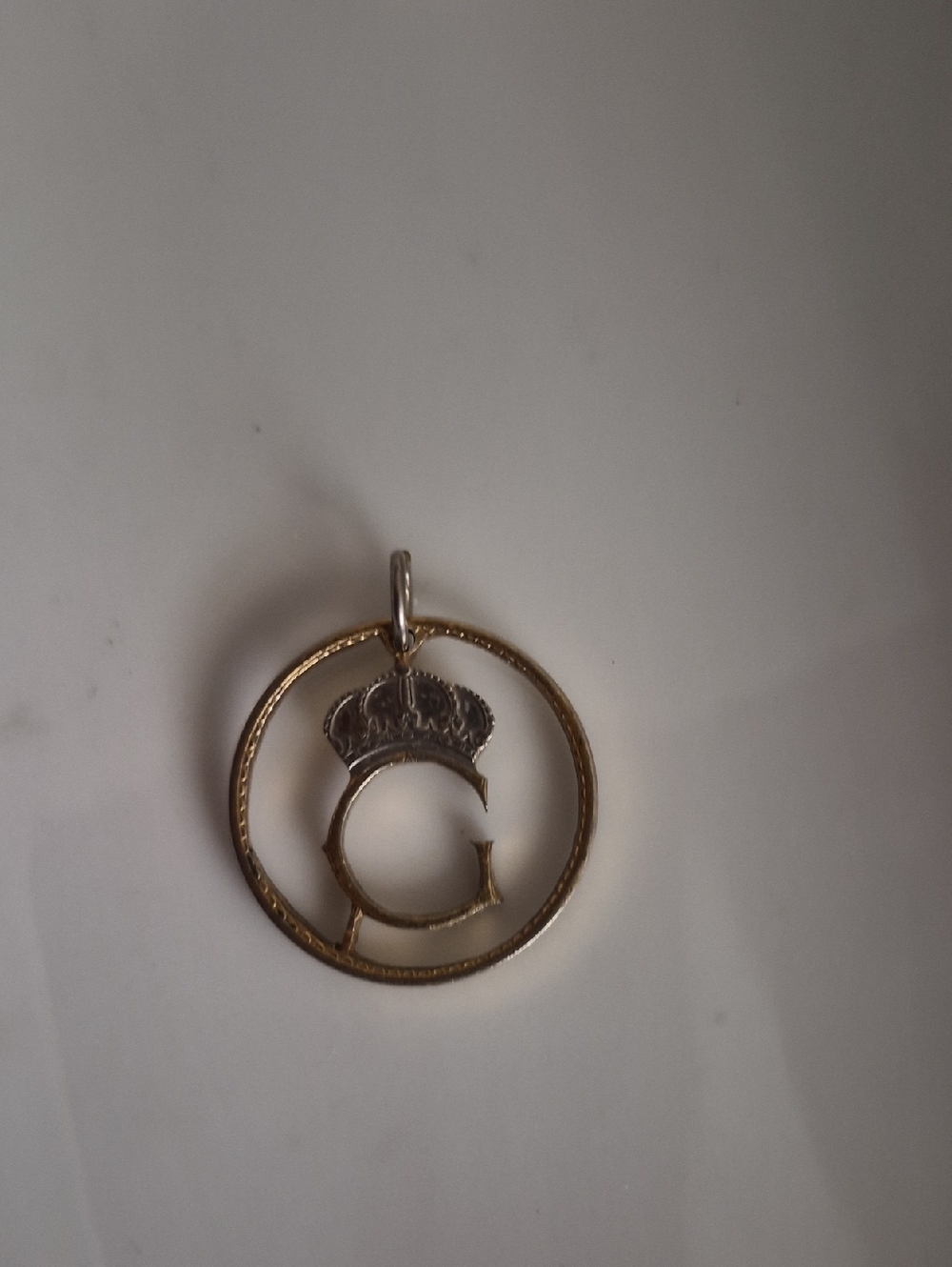 Swedish Crown Krona Coin Euro handcrafted  cut-out Pendant Charm